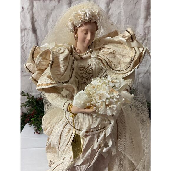 Vintage RR Roman Paper Mache Bride 13” Bride Mache - Picture 2 of 7